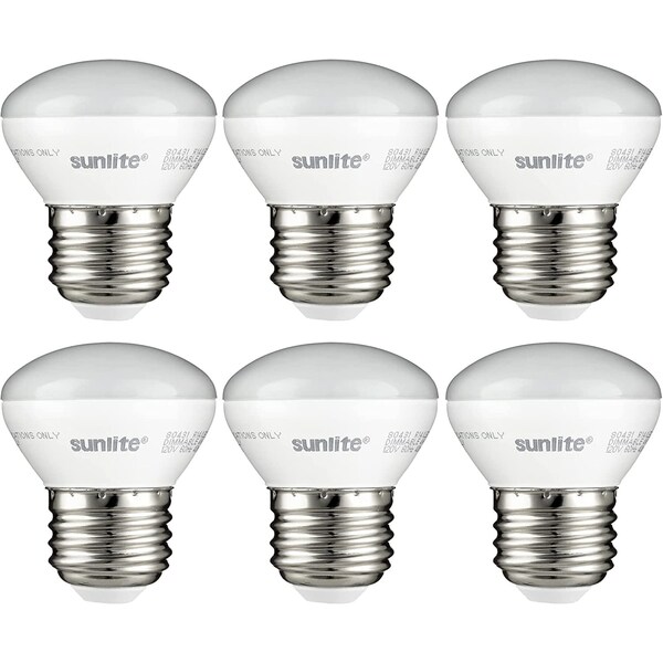 Sunlite LED R14 Mini Reflector FloodLght, 4W 25W Equiv, 250 Lumens, E26, Dimmable, 3000K Warm Wht, 6PK 41763-NS - main